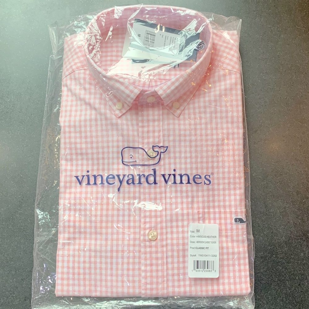 NWT Vineyard Vines Gingham Button Down